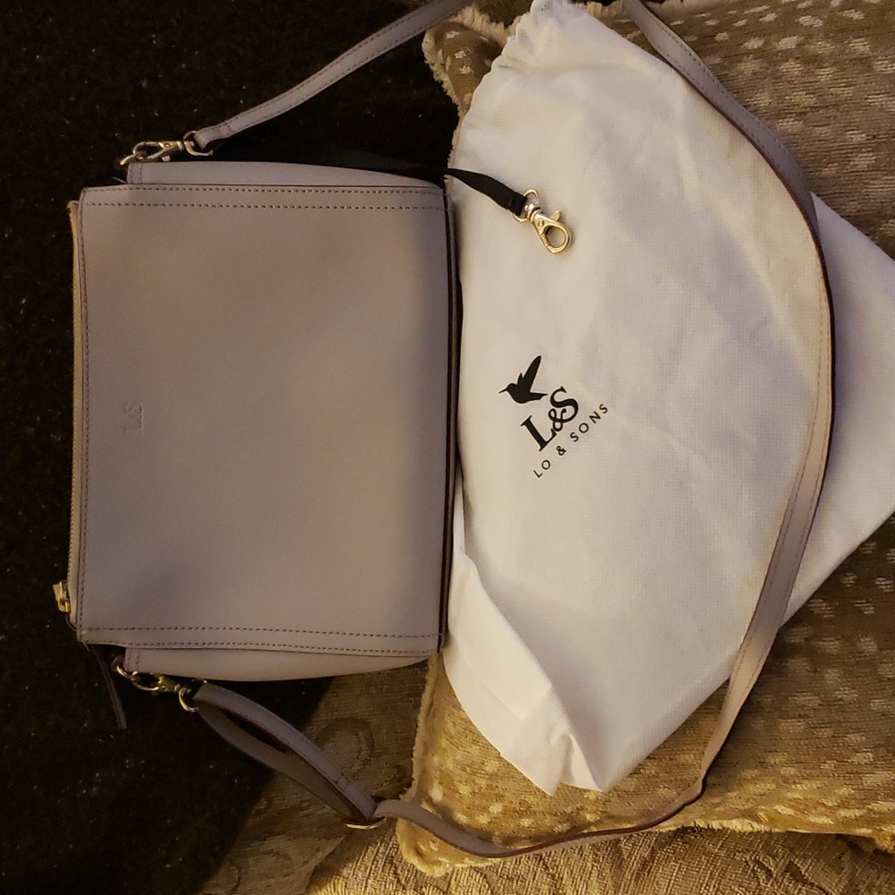 LO & SONS Crossbows Bag Taupe/Light Gray